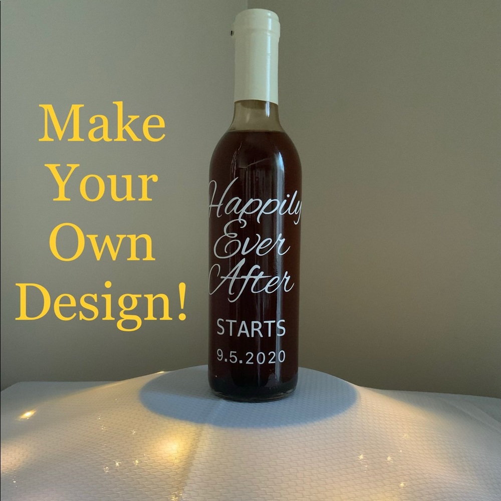 Fully customizable wine bottle labels for weddings